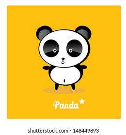 Vector cartoon Panda character