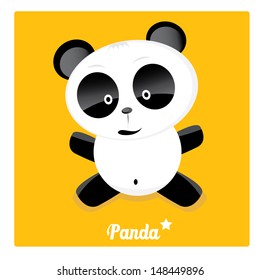 Vector cartoon Panda character