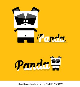Vector cartoon Panda character