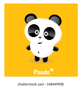 Vector cartoon Panda character