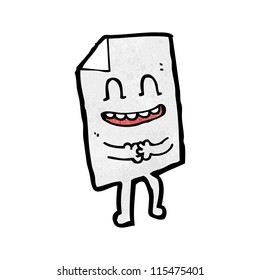 vector cartoon paper character with texture