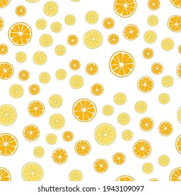 vector cartoon pattern oranges and lemons