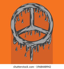 VECTOR CARTOON PEACE LOGO NICE TEMPLATE