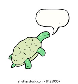 vector cartoon of a peaceful turtle