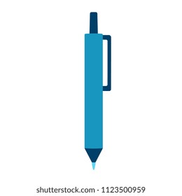 Vector Cartoon Pen Isolated On White Background