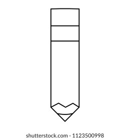 Vector Cartoon Pencil Isolated On White Background