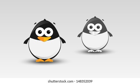 Vector Cartoon Penguin