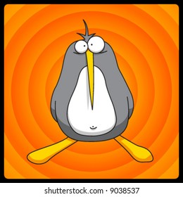 Vector cartoon penguin