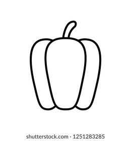 Vector Cartoon Pepper Icon Isolated On White Background