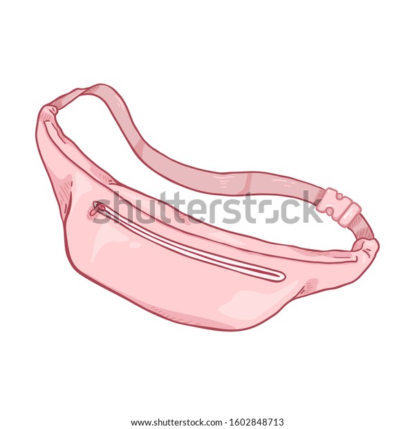 Vector Cartoon Pink Belt Bag Illustation Stock Vector (Royalty Free ...