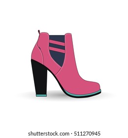 Vector Cartoon Pink Shoes