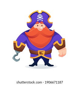 vector cartoon pirate game character or mascot for your game