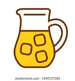 Vector Cartoon Pitcher Icon Isolated On White Background