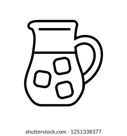 Vector Cartoon Pitcher Icon Isolated On White Background