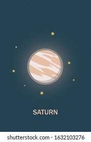 Vector of cartoon planet. Colorful. Space background