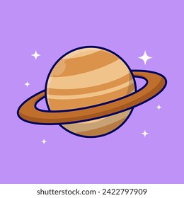 diseño de arte del planeta de dibujos animados vectoriales jupiter