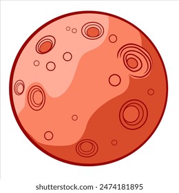 Vector of Cartoon Planets vector illustration