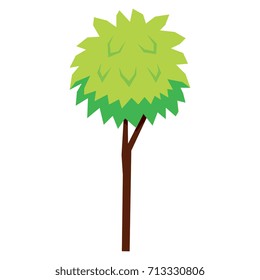 Vector Cartoon Plant Isolated On White Background