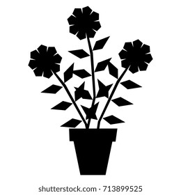 Vector Cartoon Plant Isolated On White Background