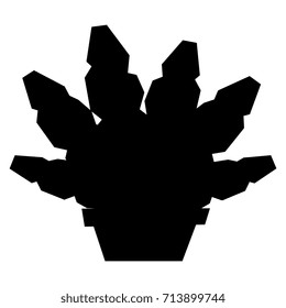 Vector Cartoon Plant Isolated On White Background