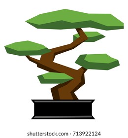 Vector Cartoon Plant Isolated On White Background