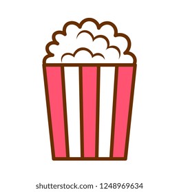 Icono De Palomitas De Vector Aislado En Fondo Blanco