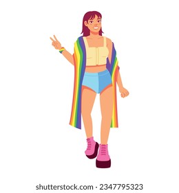 vector cartoon pride character illustration isolated