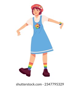 vector cartoon pride character illustration isolated