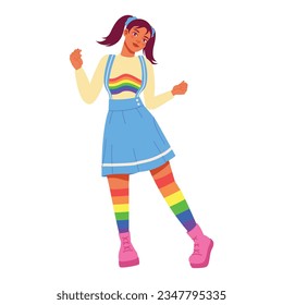 vector cartoon pride character illustration isolated