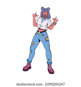 Vector Cartoon Pride Character isolated illustration