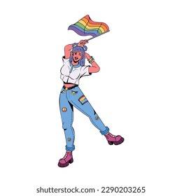 Vector Cartoon Pride Character isolated illustration
