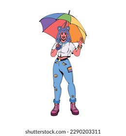 Carácter de orgullo de vectores ilustración aislada