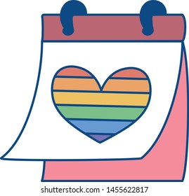 Vector Cartoon Pride Month Icon Isolated Illustration