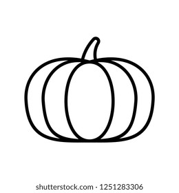 Vector Cartoon Pumpkin Icon Isolated On White Background