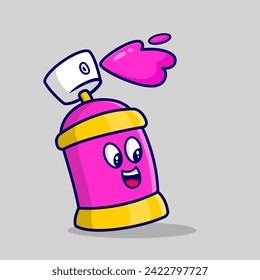 vector cartoon pylox or paint spray mascot icon art design, vector illustration