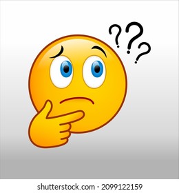 Vektor Cartoon Frage Gelbes Emoticon