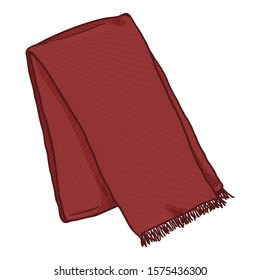 Vector Cartoon Red Folded Classic Scarf