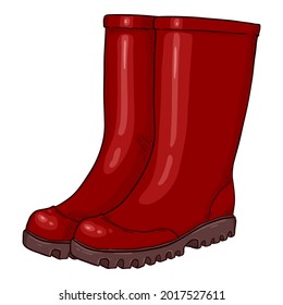 Ilustración de vectores de caricaturas rojas de goma