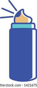 Vector Cartoon Referee Spray Icon Illustration Isolated