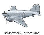 Vector Cartoon retro cargo plane. Available EPS-10 vector format separated by groups and layers for easy edit