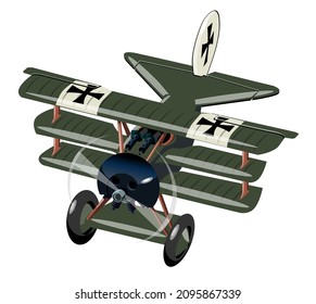 Avión de combate Retro de dibujos vectores. Formato vectorial EPS-10 disponible separado por grupos y capas con efectos de transparencia para el color de un clic