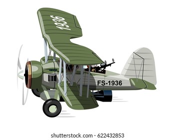 Avión catalizador retro torpedo. Formato vectorial EPS-10 disponible separado por grupos para una edición sencilla