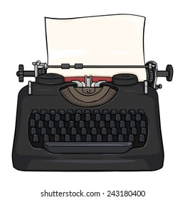 Vector Cartoon Retro Typewriter