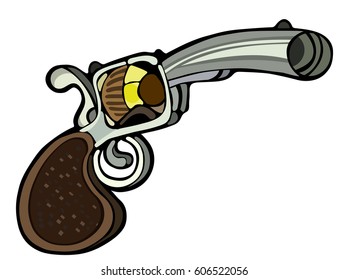 vector cartoon revolver