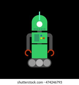 Vector Cartoon Robot Design Icon. Toy robots vector