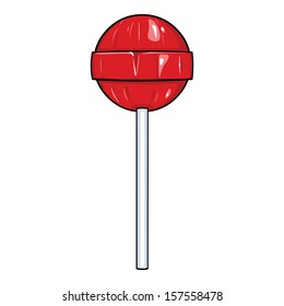 vector cartoon round lollipop