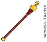 vector cartoon royal scepter