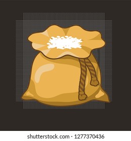 vector cartoon sacks of rice