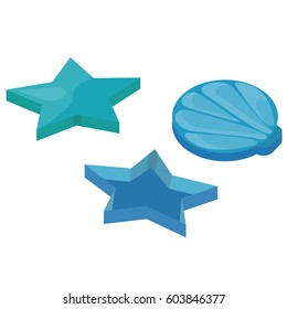Vector Cartoon Sand Molds