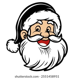 Vector cartoon Santa Claus character, hand drawn isolated on a white background.